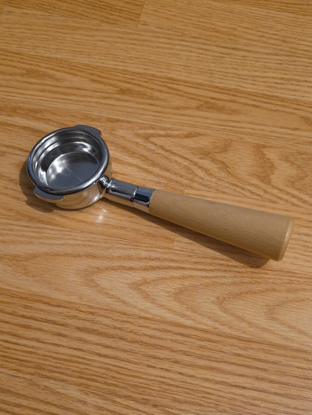 Coffee Portafilter 2 Ears Bottomless With Wooden Handle